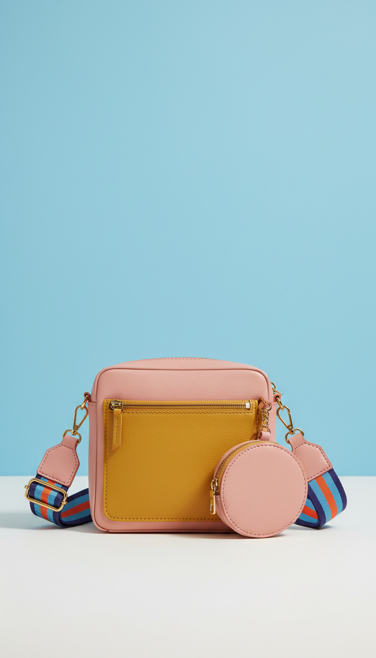 Mini Vegan Leather Crossbody in Lavender