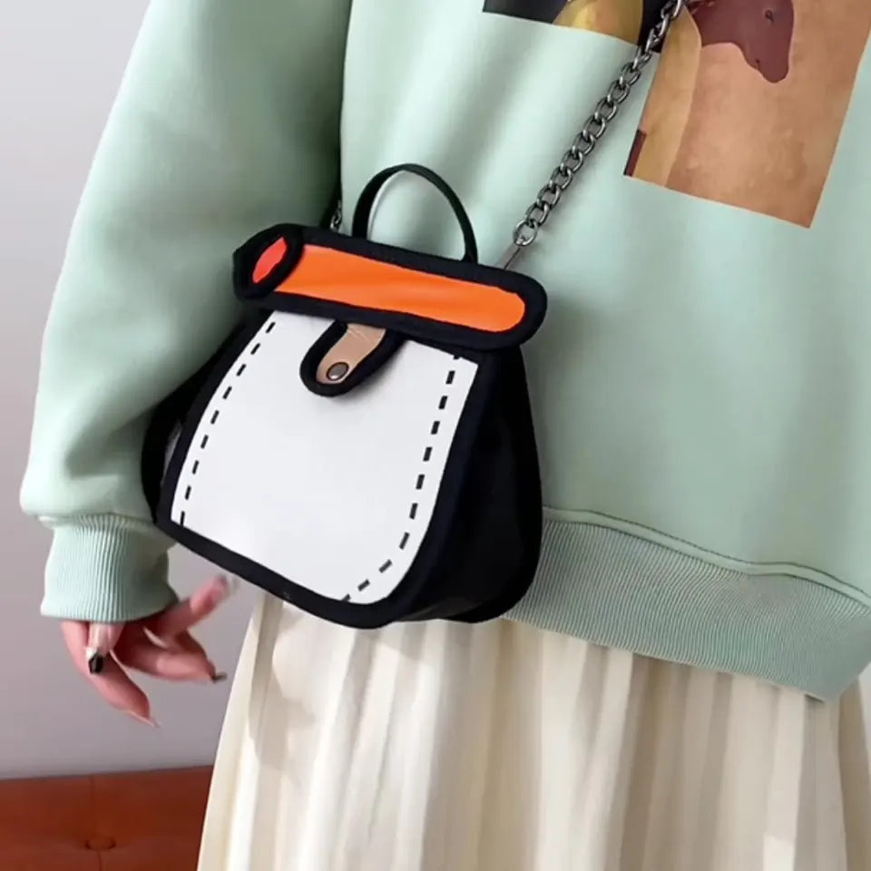 2024 New Crossbody Bag Secondary Cartoon Animation 3D Stereo Bag Handbag Coin Purse