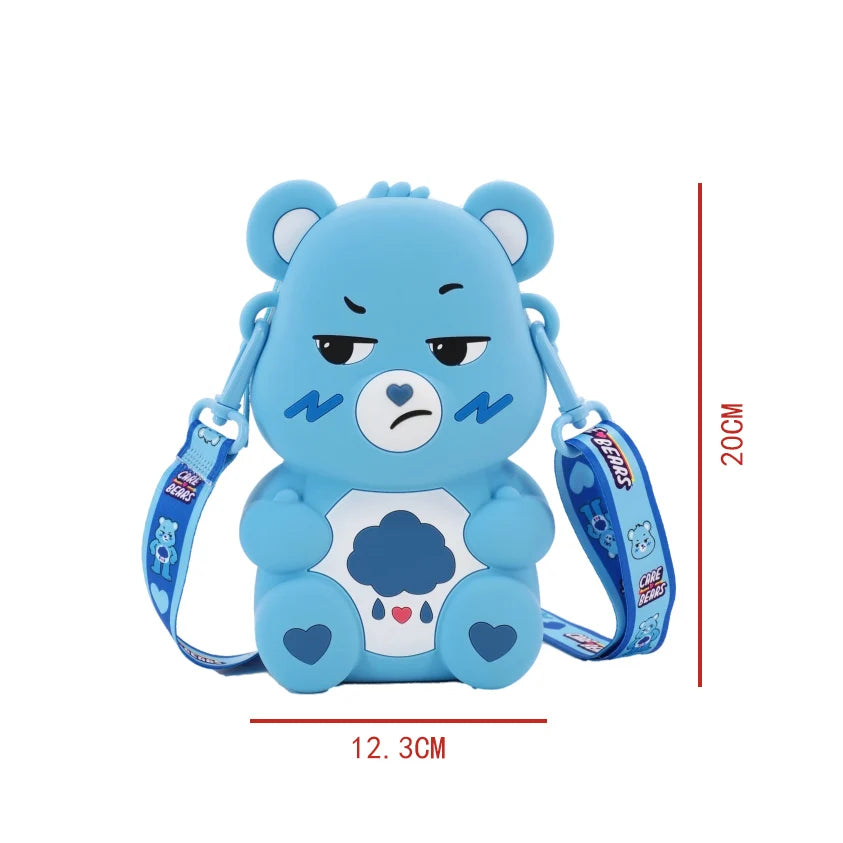 Care Bears Silicone Crossbody Bag Cute Cartoon Doll Storage Purse Coin Pouch Phone Bag Mini Single Shoulder Backpack Kawaii Gift