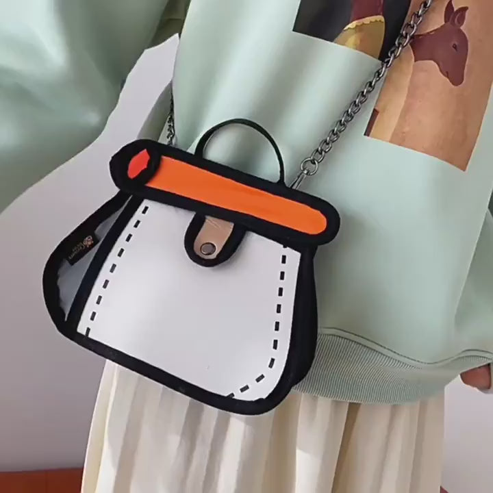 2024 New Crossbody Bag Secondary Cartoon Animation 3D Stereo Bag Handbag Coin Purse